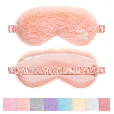 Soft Plush Sleep Mask with Elastic Strap