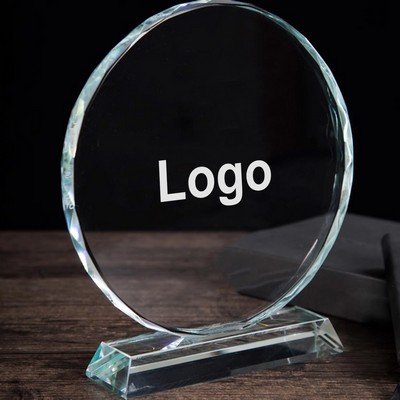 Round Shape Crystal Trophies