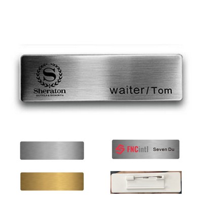 Aluminum Name Badge UV Pprint 2.7"*0.78"