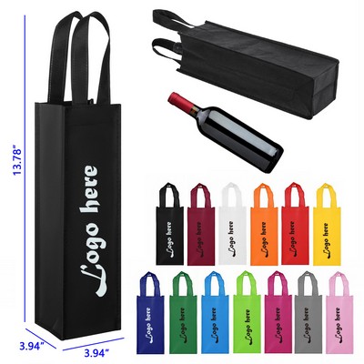 Non Woven Single Wine Tote Bag