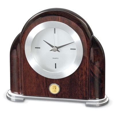 Art Deco Table/Desk Clock W/ Gold Medallion