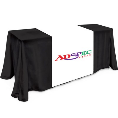 28" White Table Runner (28"w x 88"l) with 3 Color Thermal Imprint