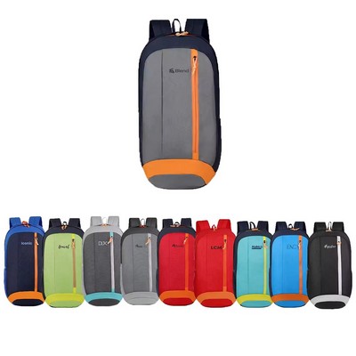 Stock Multi-Panel Waterproof Nylon Backpack - 18x9.5x4.7"