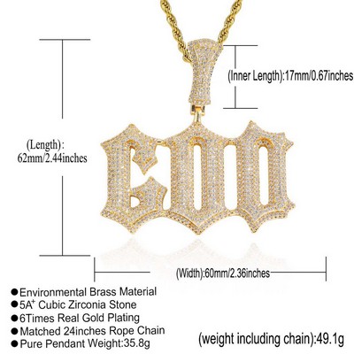 Street Style Cubic Zirconia Customized Letter Necklace