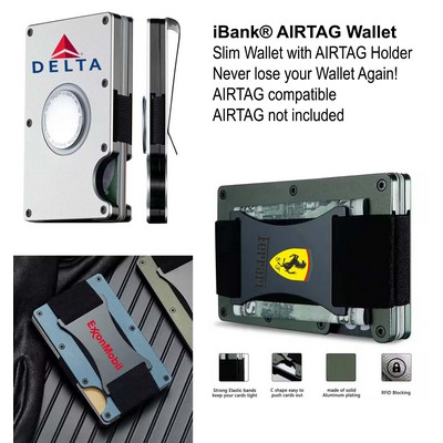 Promotek iBank® Slim Wallet designed compatible with AIRTAG