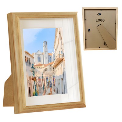 5" Custom Wooden Dual-Mount Photo Frame w/Wall Hanging & Stand Options