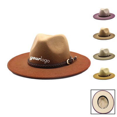 Two-Tone Woolen Jazz Hat