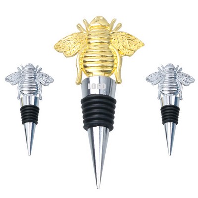 Delightful Bee Wine Cork Bottle Stopper