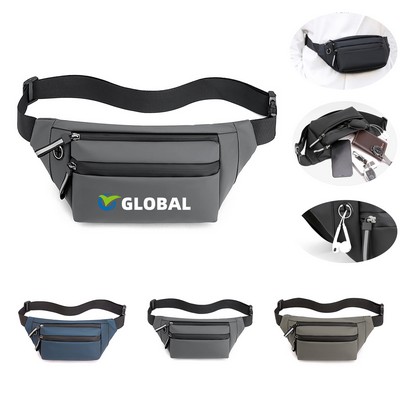 Casual Water-Resistant Multi-Pocket Chest Bag