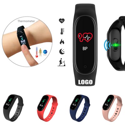 Thermometer Sports Tracker Smart Watch With Fitness Bracelet