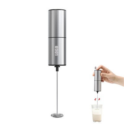 Silver Cylinder Electric Coffee Mixer