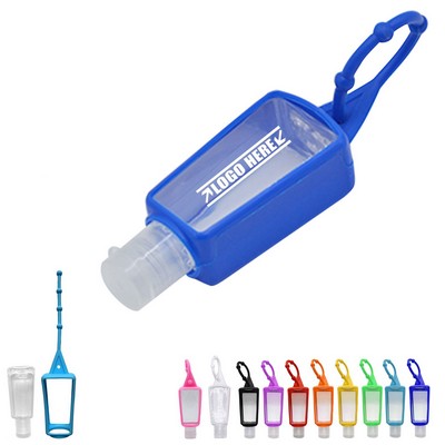 Sanitizer Flip Up Bottle Dispenser With Adjustable Strap