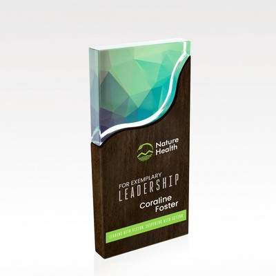 Rectangle Wood & Acrylic Award - Large