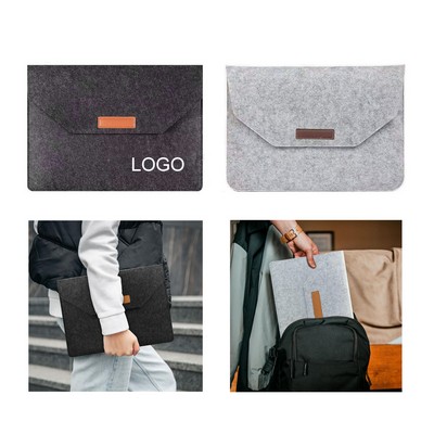 15" Ultra-Thin Business Felt Laptop Protective Bag Tablet Case w/Multiple Compartments MOQ100PCS