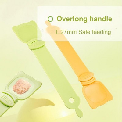 Cat noodle feeder squeeze spoon pet feeding meat paste spoon cat supplies