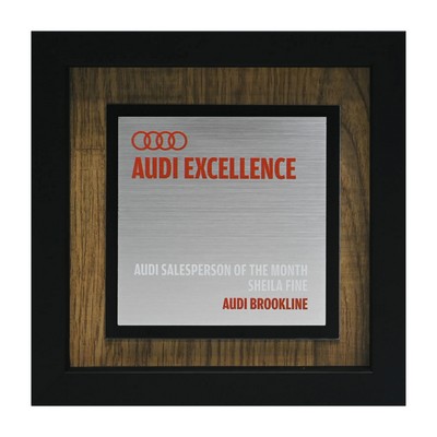 Newbury 6" x 6" Square Award with Silver Plate