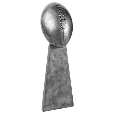15" Antique Silver Football Resin
