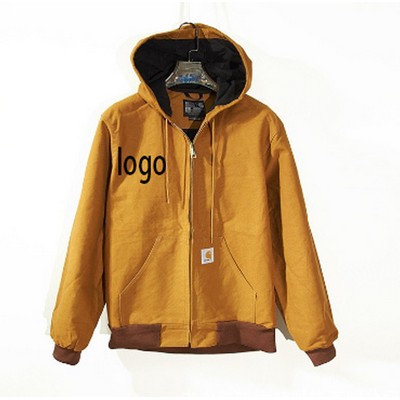 Men'S Insulated Flannel Hooded Jacket