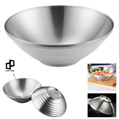 11.81 Inch Diameter 304 Stainless Steel Noodles Food Bowl