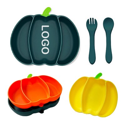 Pumpkin-Shaped Silicone Plate