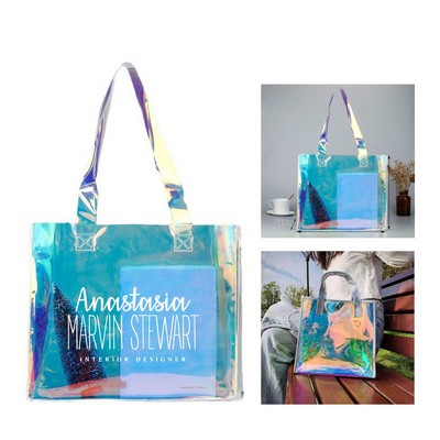 Holographic Clear PVC Tote Bag