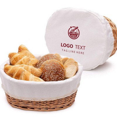 Rattan Picnic Basket With Lid