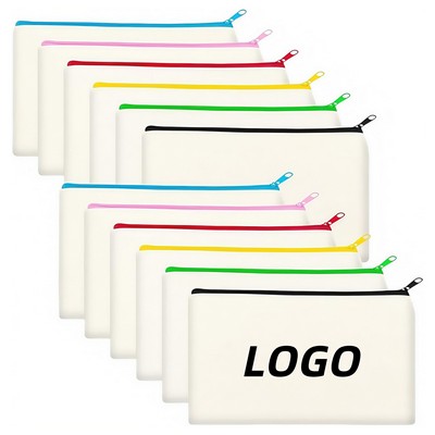 Canvas Pencil Bag Large Capacity Stationery Bag