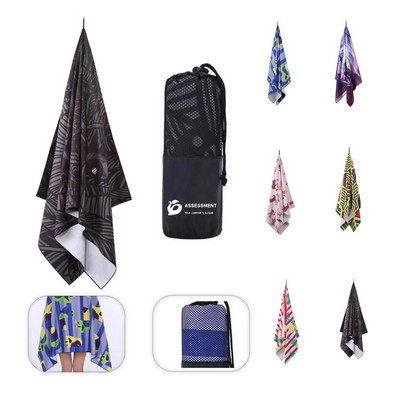 30'' x 60'' Full Color Microfiber Beach Towel