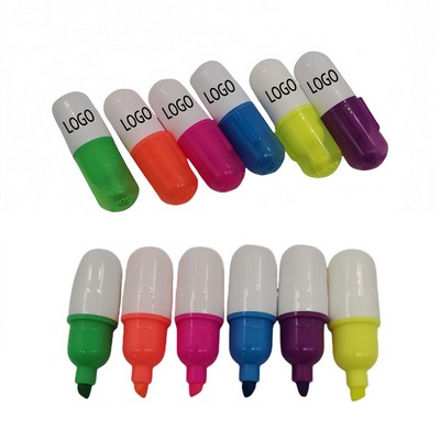 Portable Cute Pill Shaped Highlighters