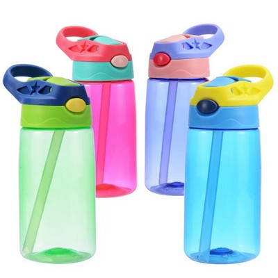 Children's Sports Bottle with Straw Lid
