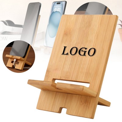 Bamboo Wood Desktop Charging Stand For Smartphone