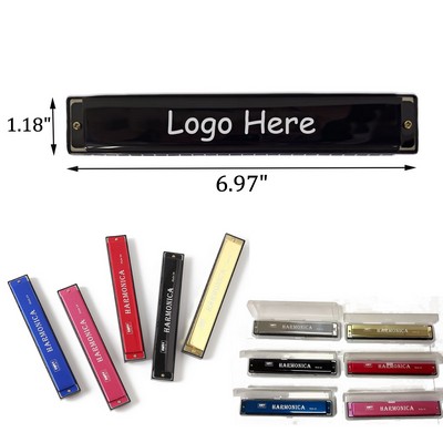 24 Hole Harmonica with Storage Box