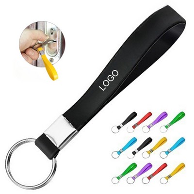 Silicone Debossed Wristband Keychain