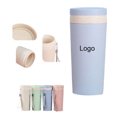 12OZ Wheat Straw Travel Tumbler