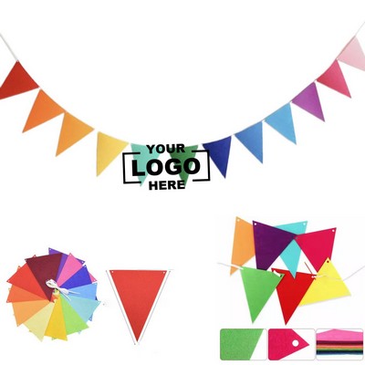 Triangular Spring-Themed Bunting Flag