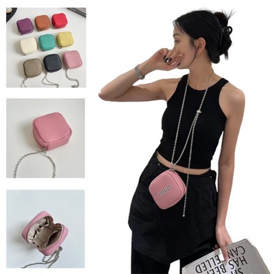 First Layer Cowhide Chain Bag