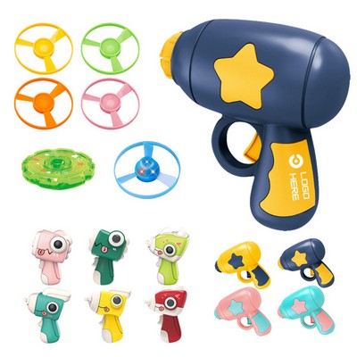 Family Interactive Flash Toy Flying Disc Gun