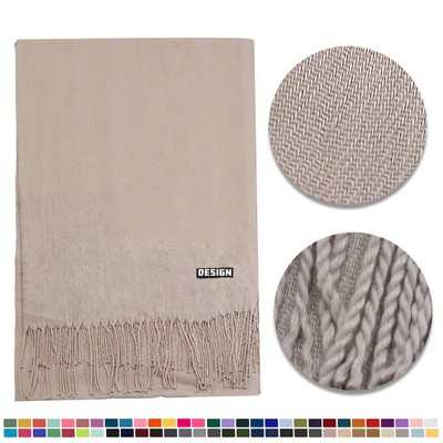 Imitation Cashmere Scarf with Tassel