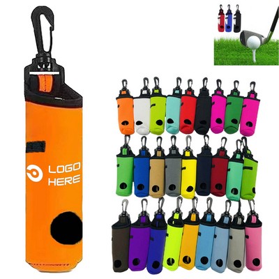 Neoprene Golf Tee and Ball Holder Carry Bag