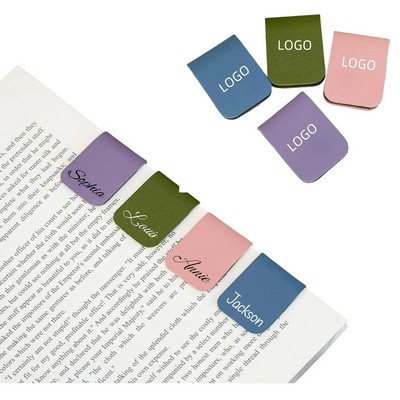 3.15" Economy Vintage PU Leather Magnetic Bookmark