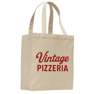 Large Canvas Shopping Tote with 5" Gusset