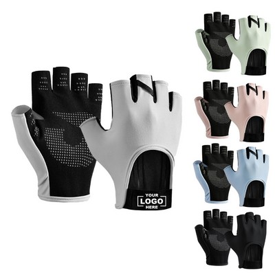 Half-Finger Non-Slip Breathable Wrist Support Fitness Gloves