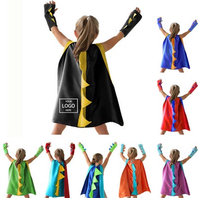 Kids Dinosaur Cosplay Cloak Set