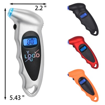 Versatile Digital Tire Gauge with Safety Hammer