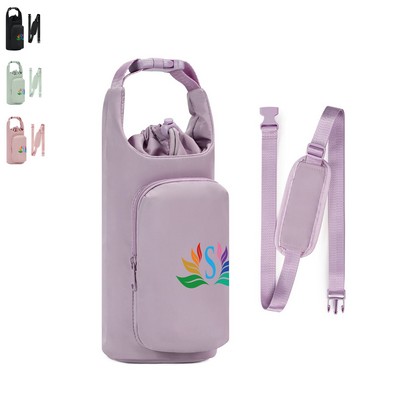 Water Bottle Holder Carrier Bag with Phone Pocket