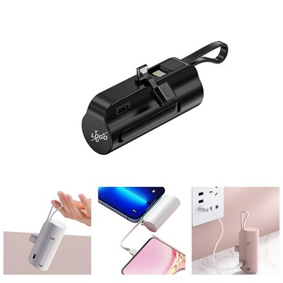 Compact Rechargeable Power Bank 5000mAh