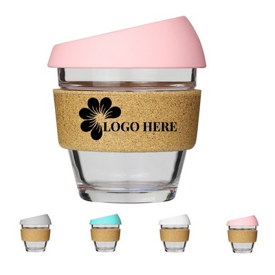 8oz Insulated Cork Band Coffee Cup with Silicone Lid