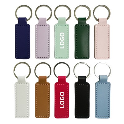 PU Leather Rectangular Keychain