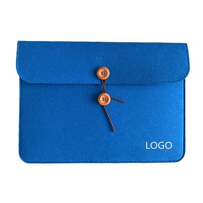 Button-Type Felt A4 Document Pocket