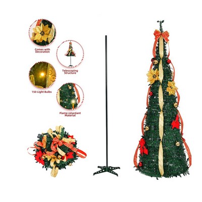 Multi-Style Telescopic Folding Christmas Tree